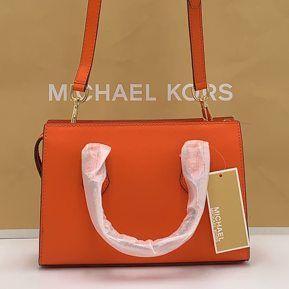 MICHAEL KORS
Sheila Small Faux Saffiano Leather Satchel
Poppy 
NWT - Picture 16 of 16